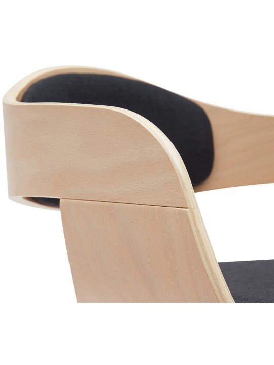 Sada 2 barových stoličiek Kingston B látka, prírodná/čierna