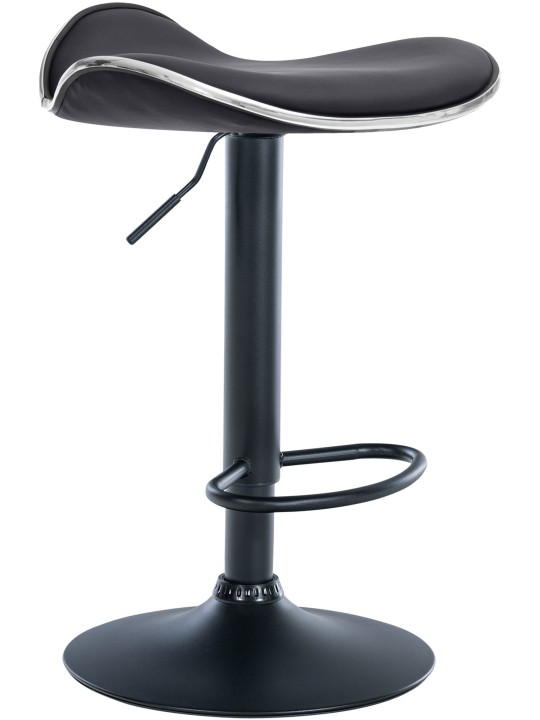 Barová stolička Shanghai z umelej kože, čierna
