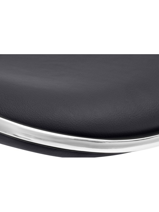 Barová stolička Shanghai z umelej kože, čierna