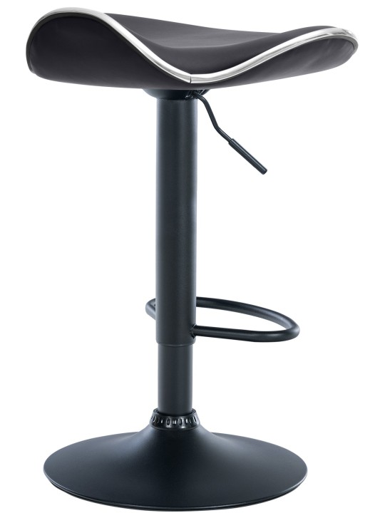 Barová stolička Shanghai z umelej kože, čierna