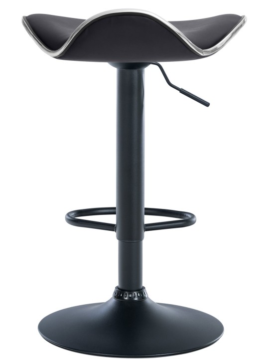 Barová stolička Shanghai z umelej kože, čierna