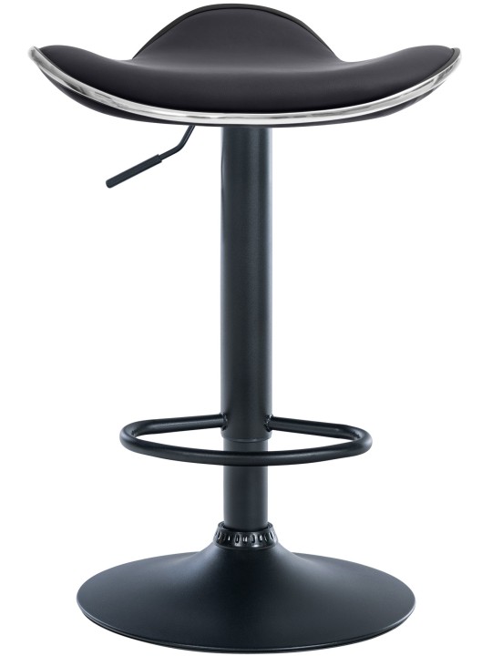 Barová stolička Shanghai z umelej kože, čierna