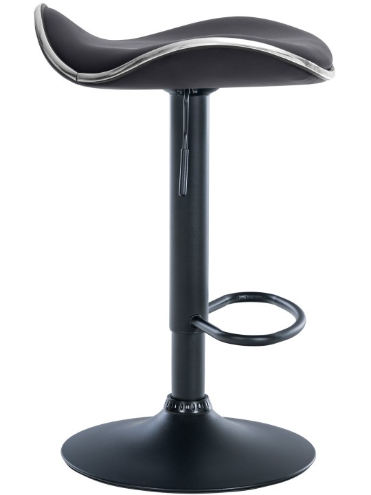 Barová stolička Shanghai z umelej kože, čierna