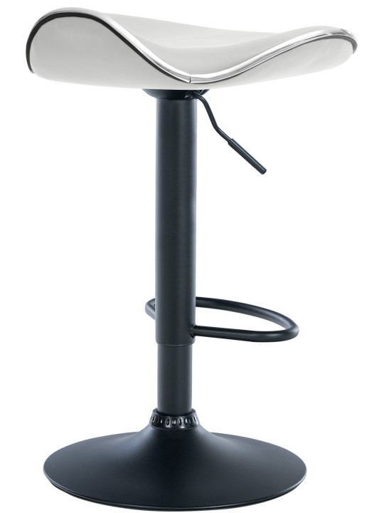 Barová stolička Shanghai z umelej kože, biela