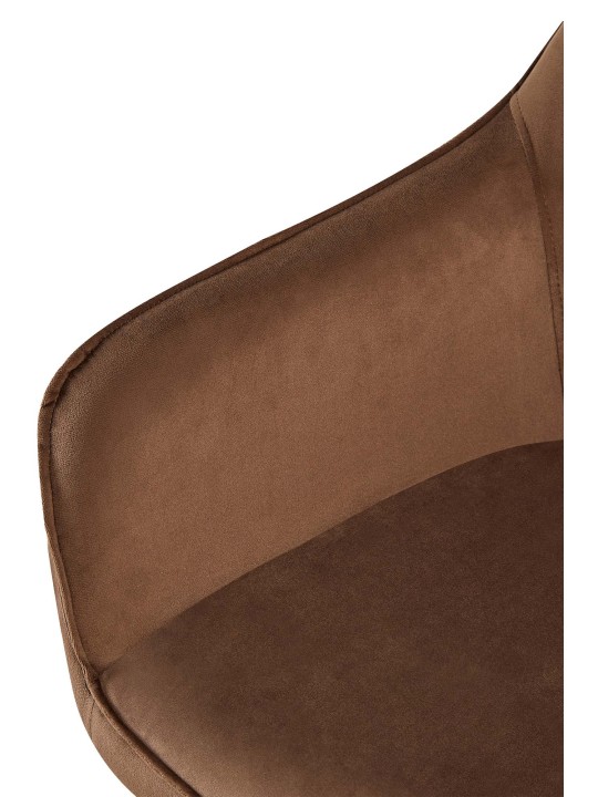Jedálenská stolička Boise Velvet, hnedá