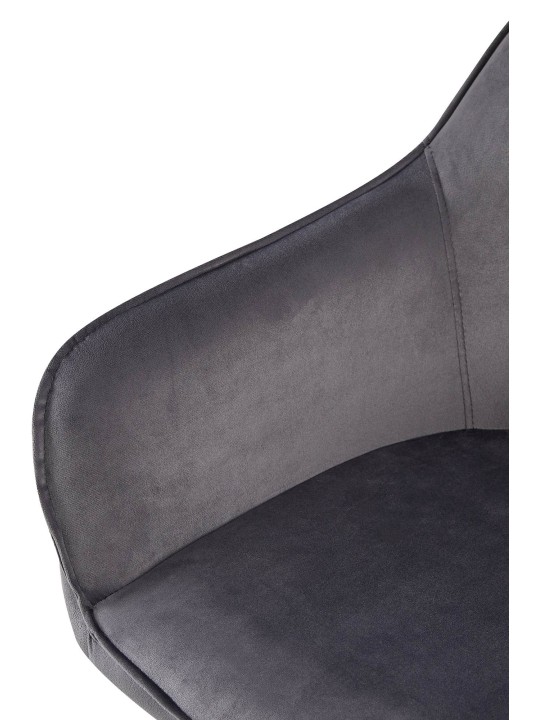 Jedálenská stolička Boise Velvet, tmavosivá
