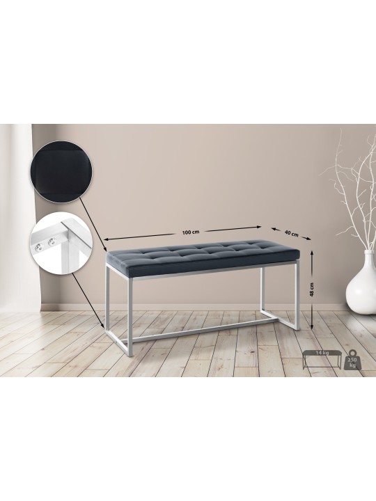 Lavička Barci, čierna