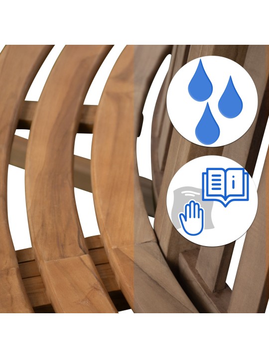 Lavička na strom Nila 206cm okrúhla s opierkou, hnedá