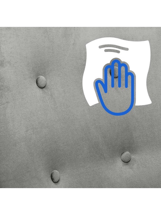 Hojdacie kreslo Sanka velvet, sivá