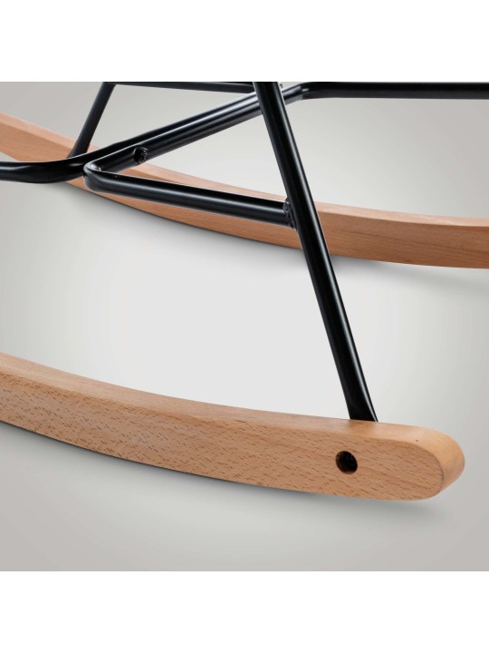 Hojdacie kreslo Sanka velvet, krémová