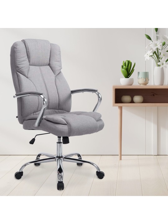 Kancelárske kreslo BIG Xanthos látka, sivá