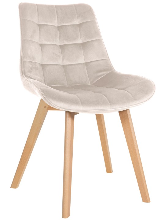 Stolička Brook velvet, krémová