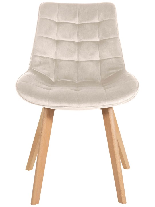 Stolička Brook velvet, krémová