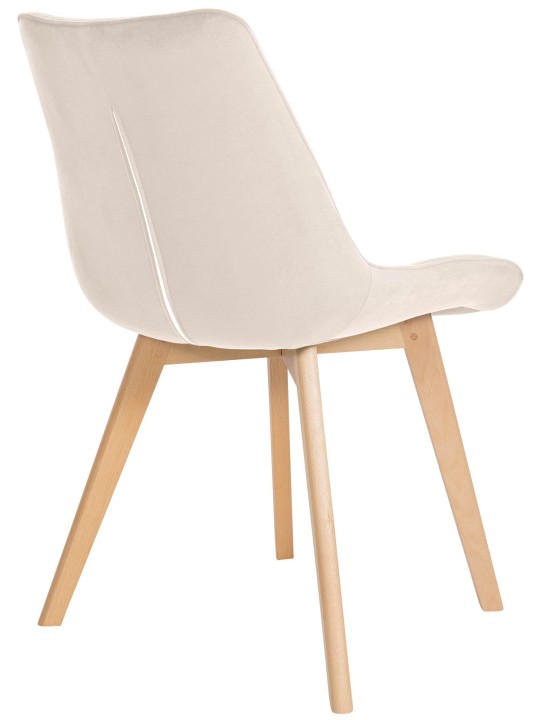 Stolička Brook velvet, krémová