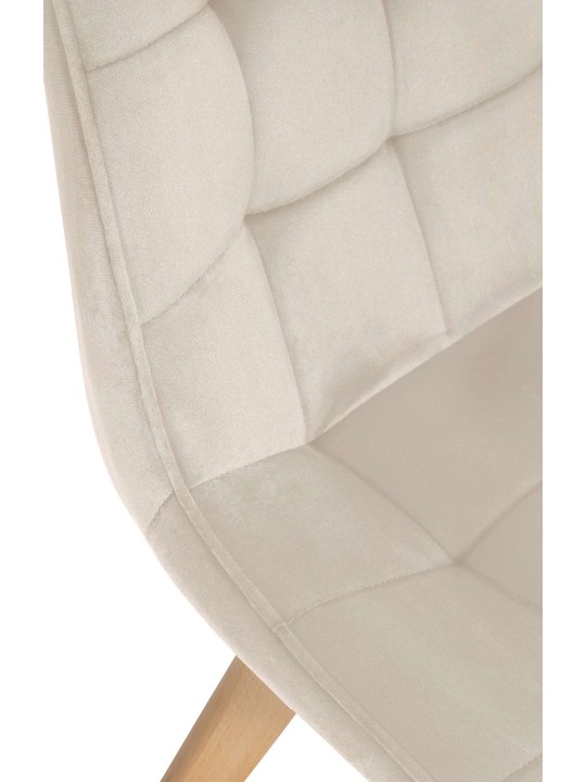 Stolička Brook velvet, krémová