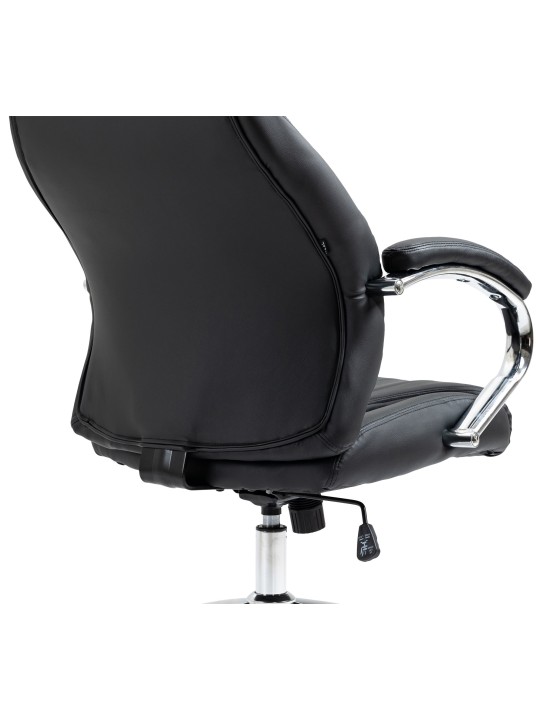 Kancelárske kreslo z pravej kože Wigan, čierna