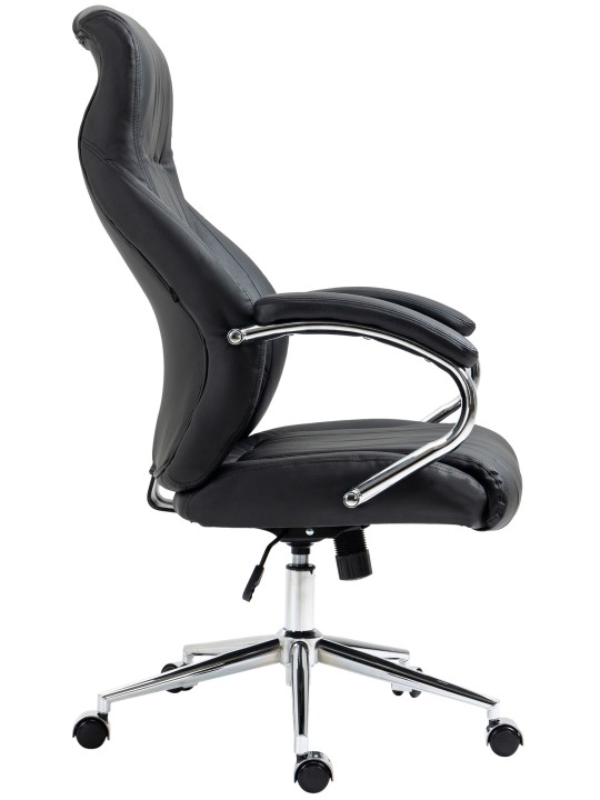 Kancelárske kreslo z pravej kože Wigan, čierna