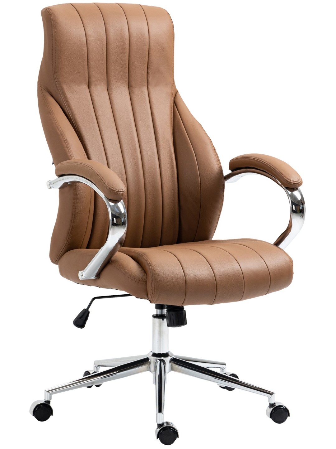 Kancelárske kreslo Wigan pravá koža, svetlohnedá