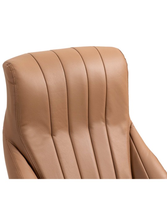 Kancelárske kreslo Wigan pravá koža, svetlohnedá