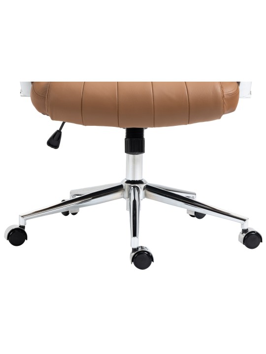 Kancelárske kreslo Wigan pravá koža, svetlohnedá