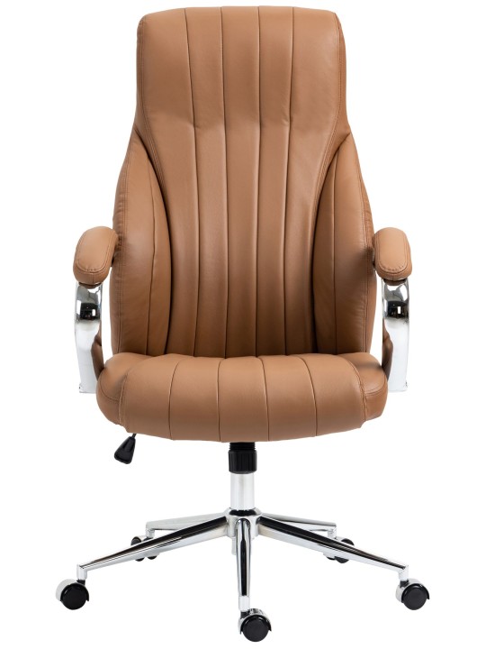 Kancelárske kreslo Wigan pravá koža, svetlohnedá