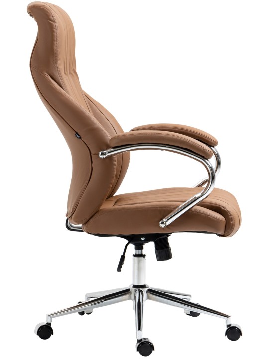 Kancelárske kreslo Wigan pravá koža, svetlohnedá