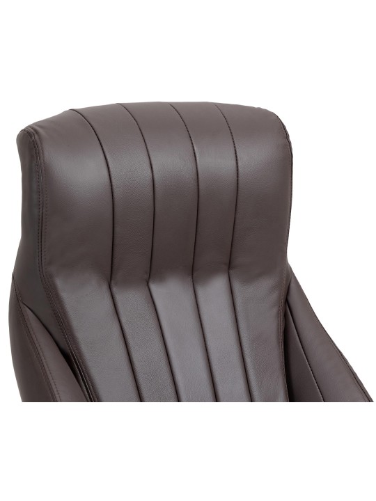 Kancelárske kreslo Wigan pravá koža, hnedá