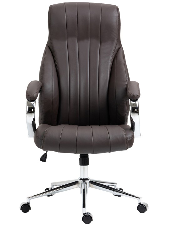 Kancelárske kreslo Wigan pravá koža, hnedá