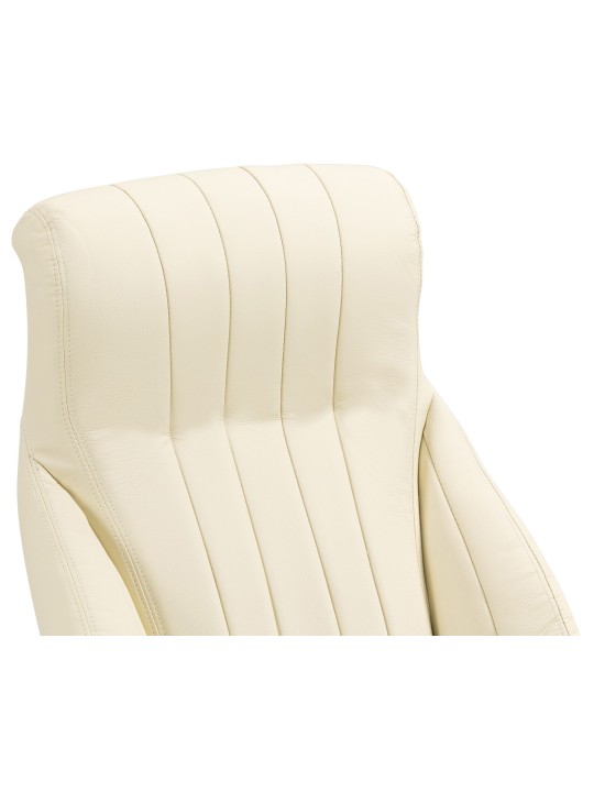 Kancelárske kreslo Wigan pravá koža, krémová