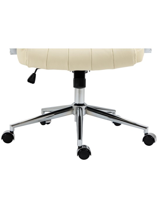 Kancelárske kreslo Wigan pravá koža, krémová