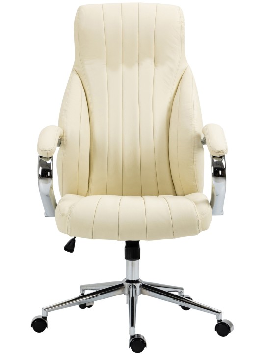Kancelárske kreslo Wigan pravá koža, krémová