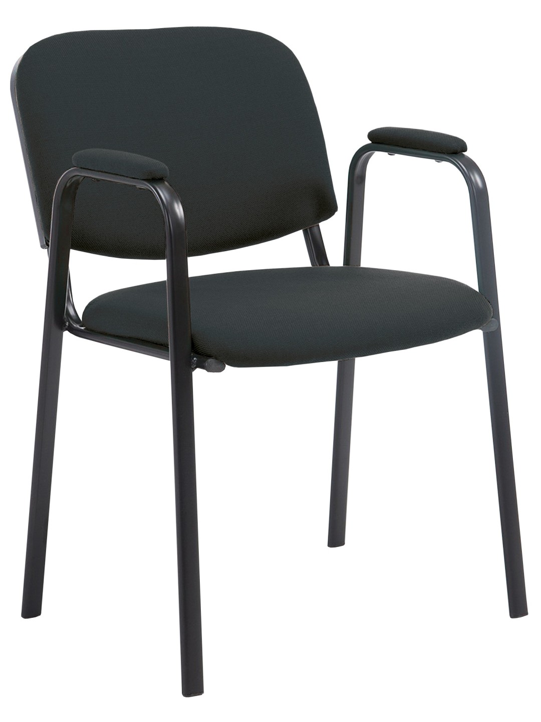 Stolička pre návštevy Ken PRO tkanina, čierna