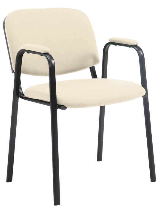 Stolička pre návštevy Ken PRO tkanina, krémová