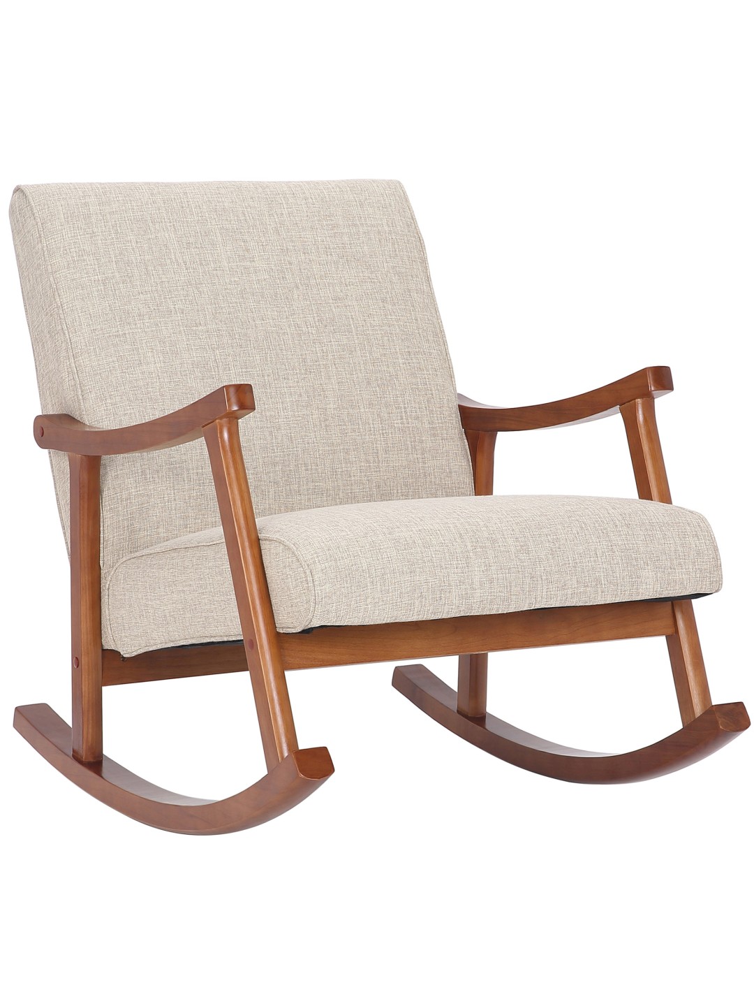 Hojdacie kreslo Morelia látka orech, krémová