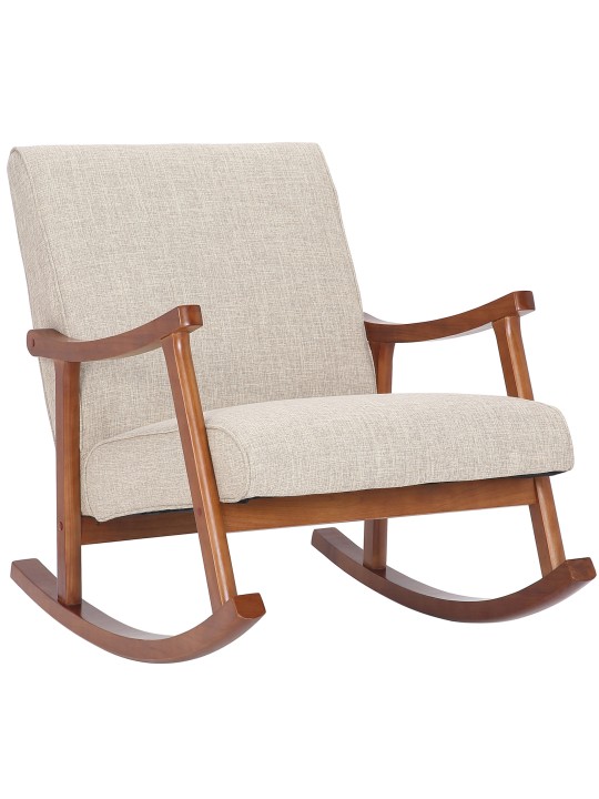 Hojdacie kreslo Morelia látka orech, krémová