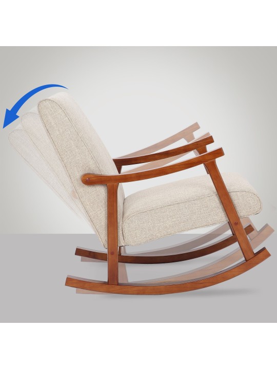 Hojdacie kreslo Morelia látka orech, krémová