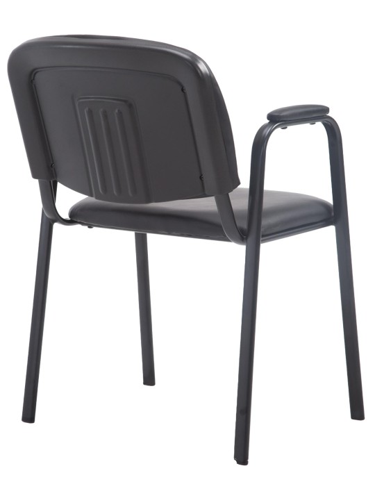 Kreslo pre návštevníkov Ken PRO umelá koža, čierna