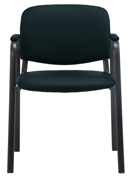 Kreslo pre návštevníkov Ken PRO umelá koža, čierna