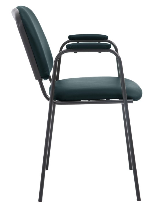 Kreslo pre návštevníkov Ken PRO umelá koža, čierna