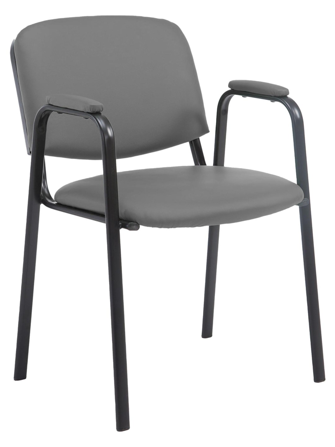 Kreslo pre návštevníkov Ken PRO umelá koža, sivá