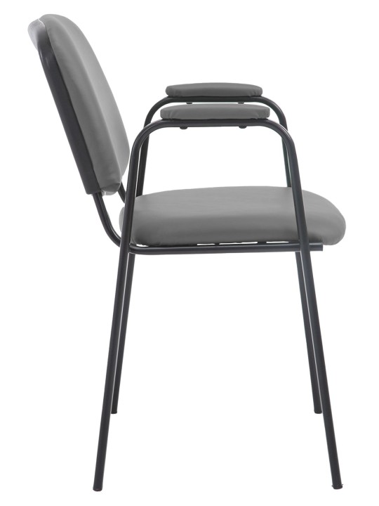 Kreslo pre návštevníkov Ken PRO umelá koža, sivá