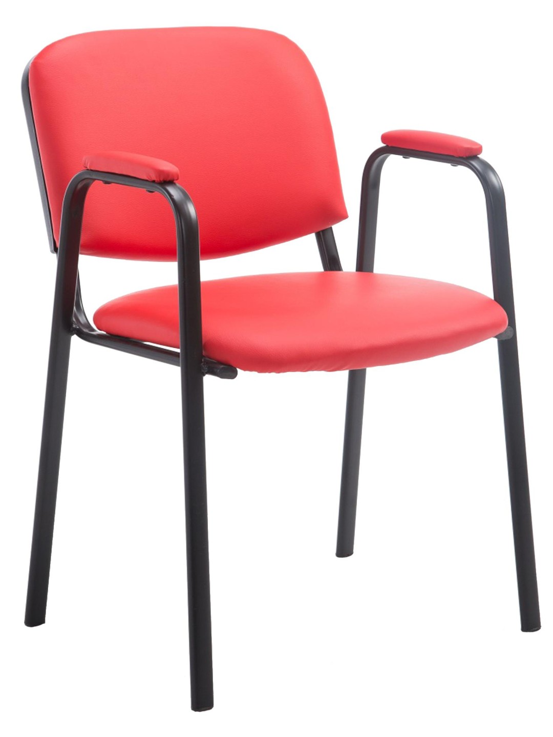 Kreslo pre návštevníkov Ken PRO umelá koža, červená