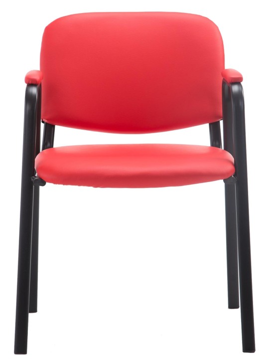 Kreslo pre návštevníkov Ken PRO umelá koža, červená