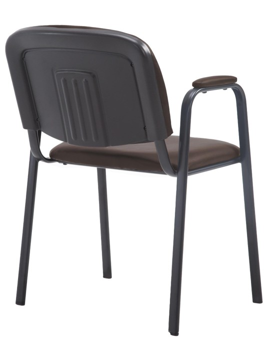Kreslo pre návštevníkov Ken PRO umelá koža, hnedá