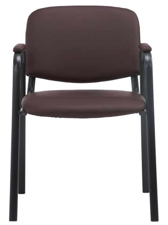 Kreslo pre návštevníkov Ken PRO umelá koža, hnedá