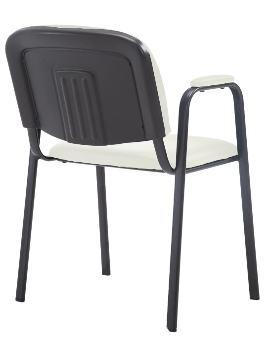 Kreslo pre návštevníkov Ken PRO umelá koža, krémová