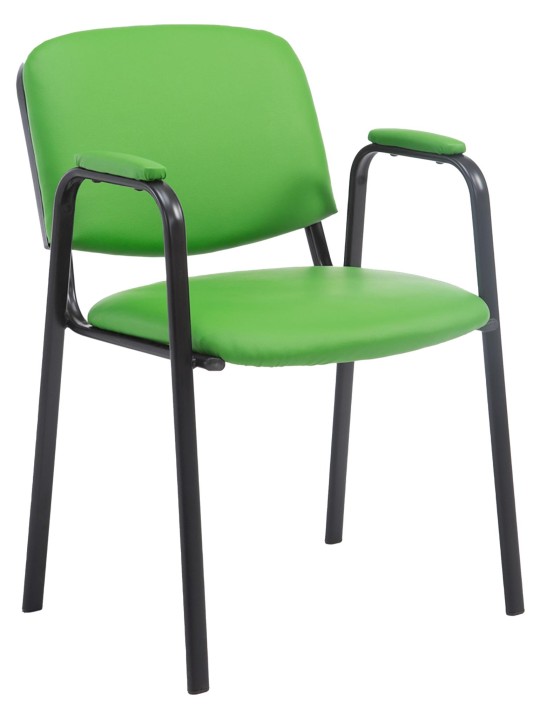 Kreslo pre návštevníkov Ken PRO umelá koža, zelená