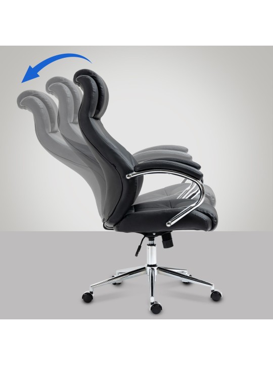 Kancelárske kreslo Salford pravá koža, čierna