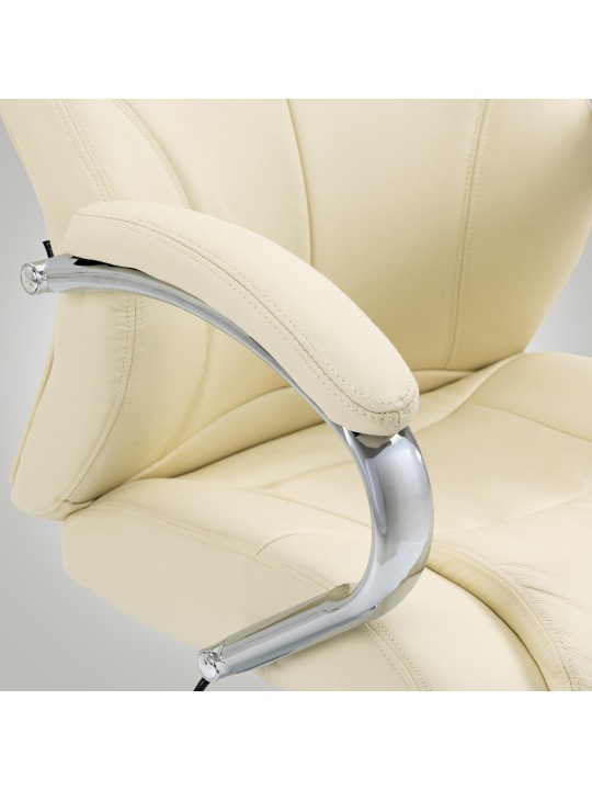 Kancelárske kreslo Salford pravá koža, krémová