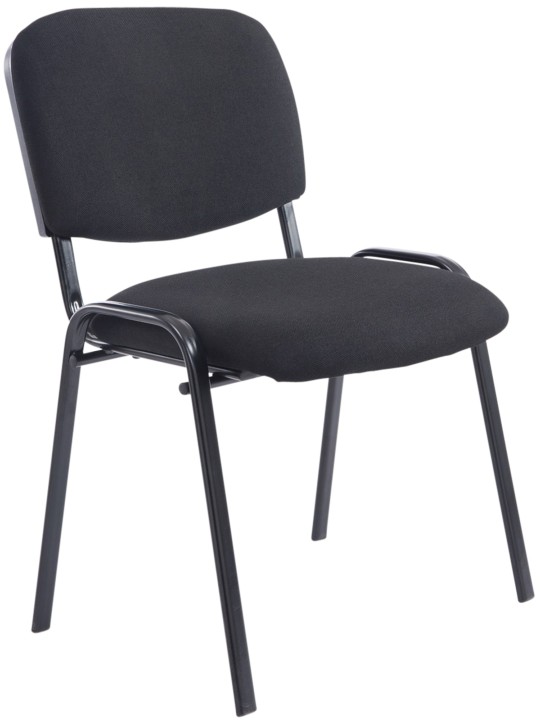 Stolička pre návštevy Ken XL látka, čierna